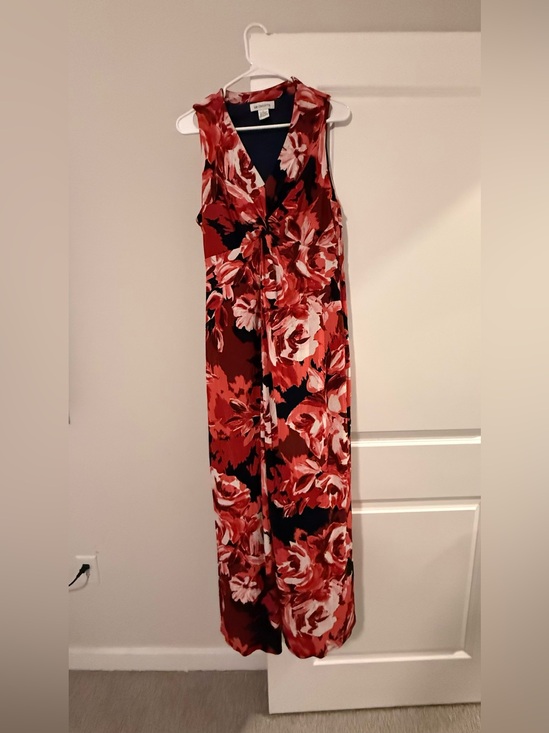 Liz Claiborne Dresses & Skirts - Liz Claiborne Red and Black Floral Maxi Dress